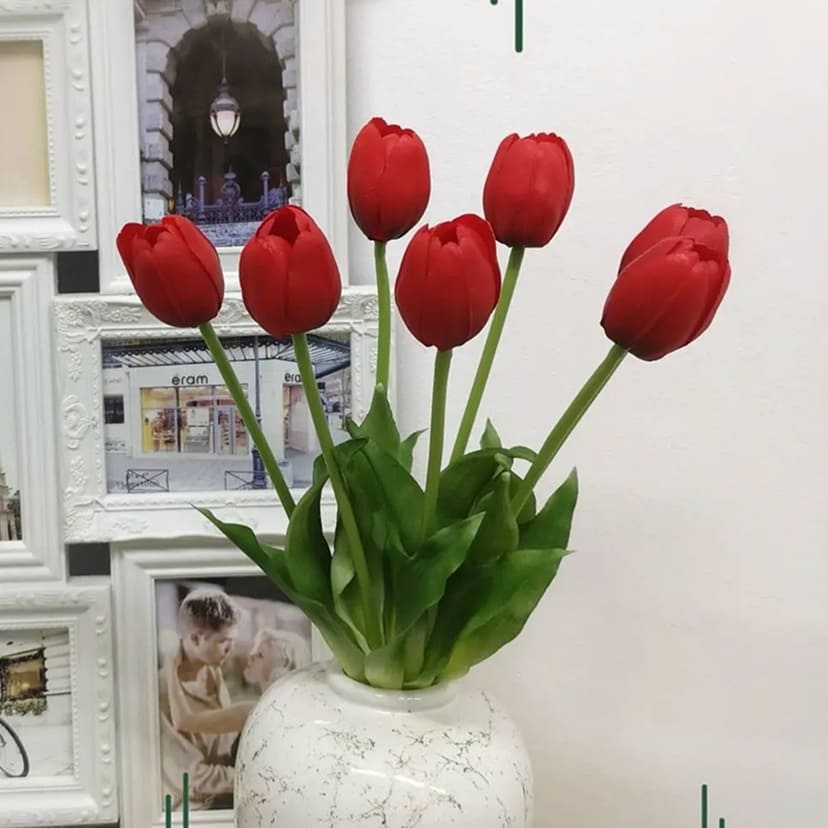 Искусственные цветы в Сызрани | Цветы искусственные «Тюльпаны», красные, букет