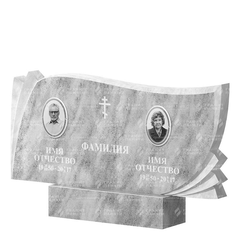 Памятники из мрамора в&nbsp;Сызрани | Двойной мраморный памятник ФМ-265