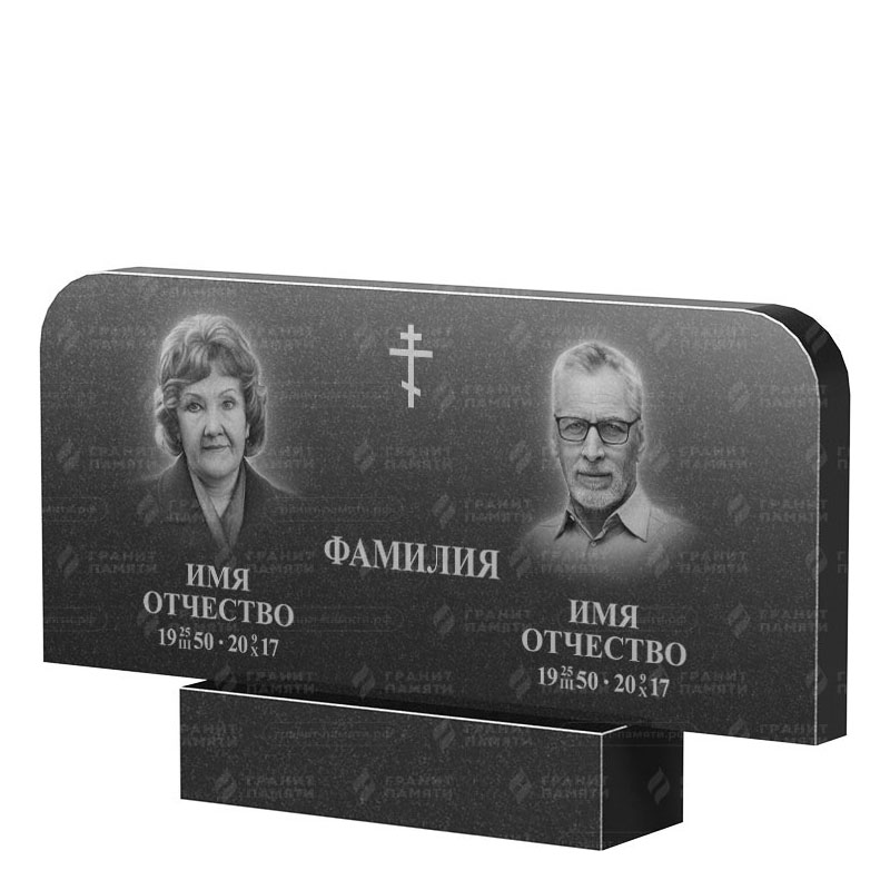 Памятники из гранита двойные в&nbsp;Сызрани | Двойной гранитный памятник ФГ-254