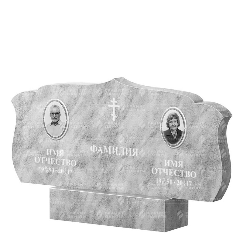Памятники из мрамора в&nbsp;Сызрани | Двойной мраморный памятник ФМ-130