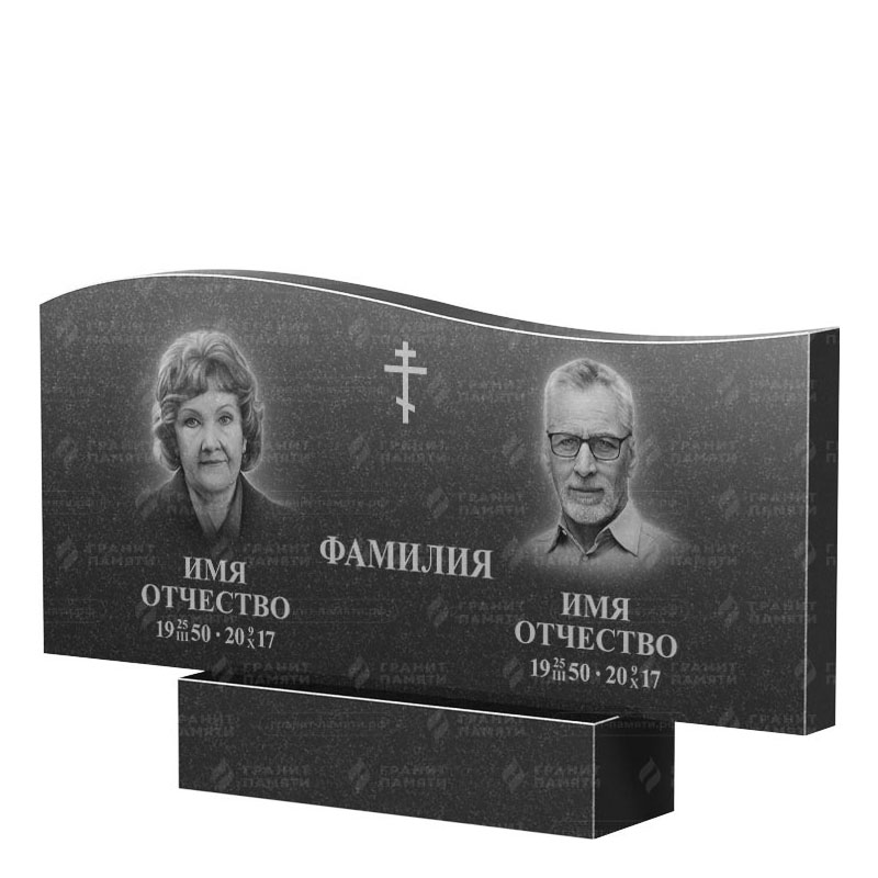 Памятники из гранита двойные в&nbsp;Сызрани | Двойной гранитный памятник ФГ-255