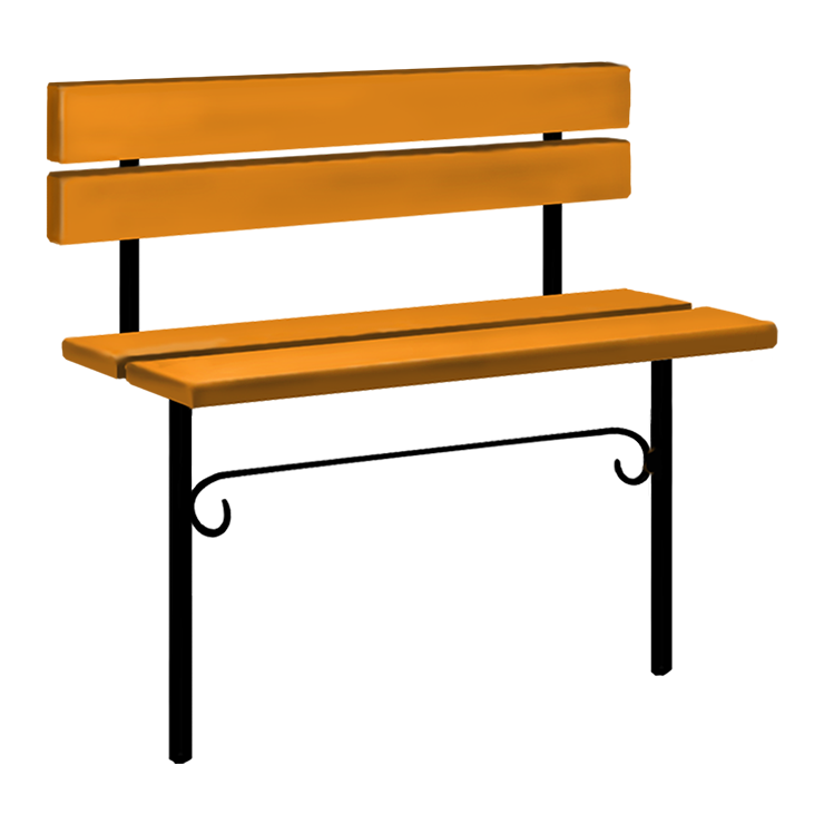 Металлические оградки, столы, скамейки в&nbsp;Сызрани | Скамейка №4 со спинкой