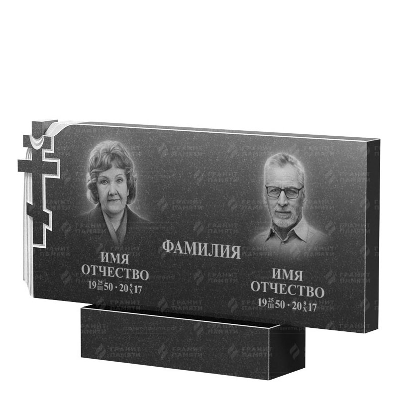 Памятники из гранита двойные в&nbsp;Сызрани | Двойной гранитный памятник ФГ-139