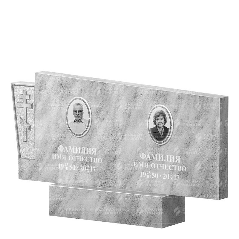 Памятники из мрамора в&nbsp;Сызрани | Двойной мраморный памятник ФМ-137