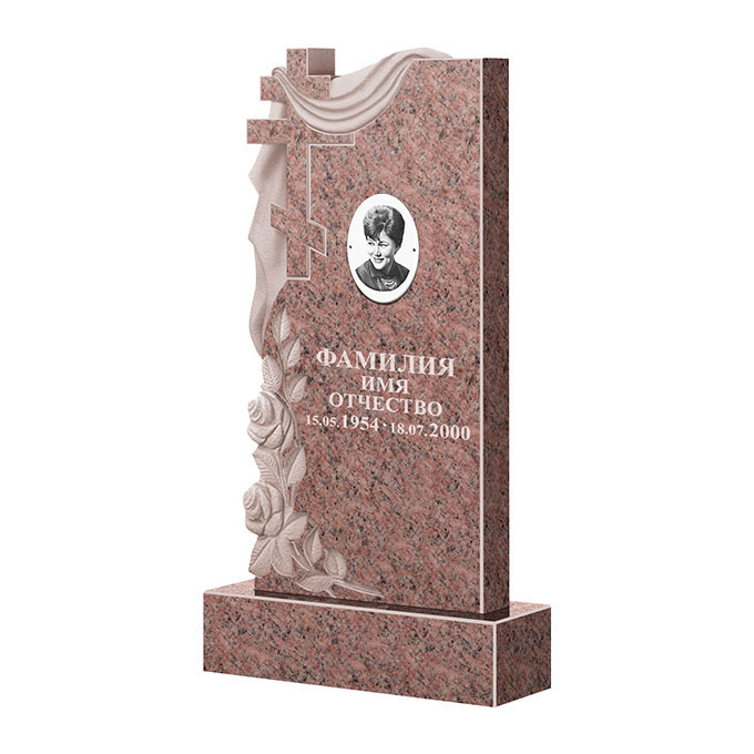 Гранитные памятники в&nbsp;Сызрани | Памятник из гранита Розалия Pink ФГЦ-189