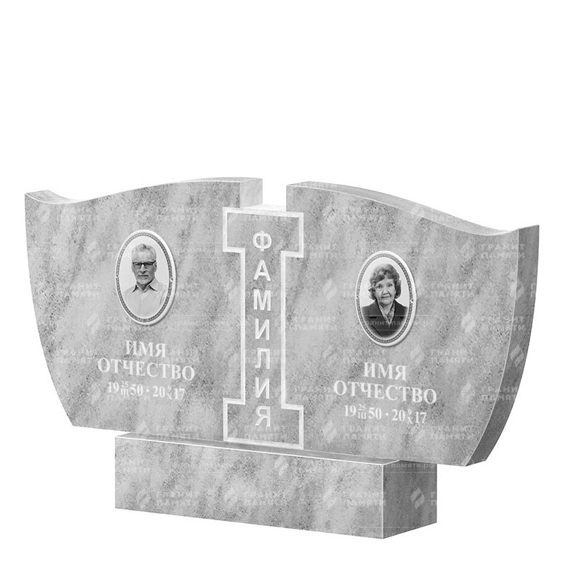 Памятники из мрамора в&nbsp;Сызрани | Двойной мраморный памятник ФМ-138