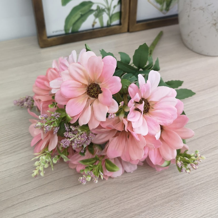 Искусственные цветы в Сызрани | Цветы искусственные «Ромашки с бутонами», розовые, букет