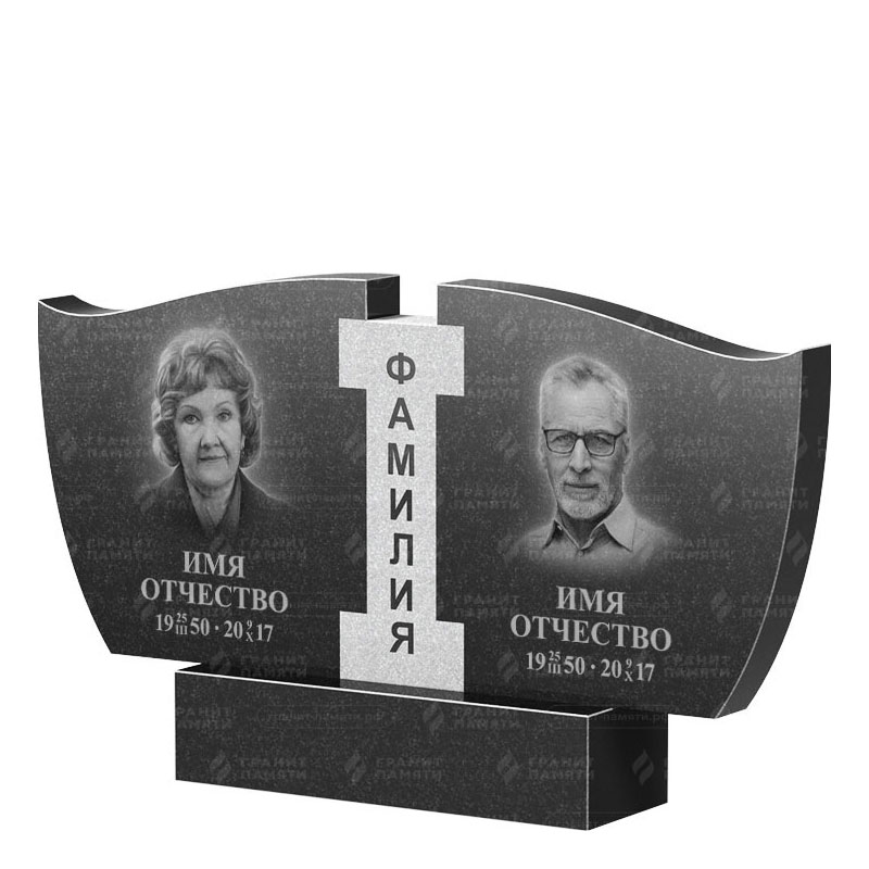 Памятники из гранита двойные в&nbsp;Сызрани | Двойной гранитный памятник ФГ-138