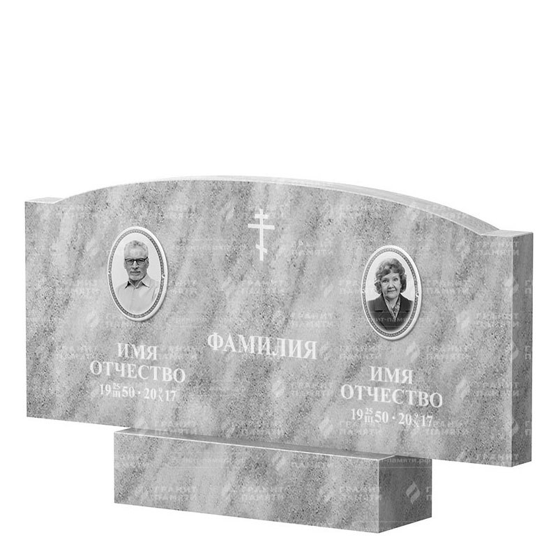 Памятники из мрамора в&nbsp;Сызрани | Двойной мраморный памятник ФМ-257
