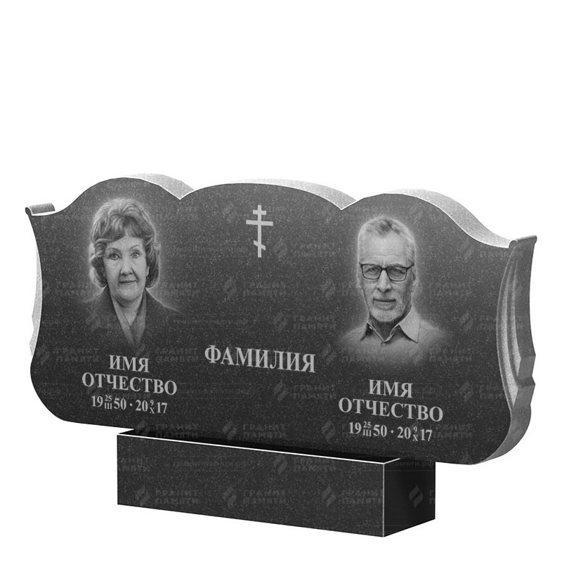 Гранитные памятники в&nbsp;Сызрани | Двойной гранитный памятник ФГ-261