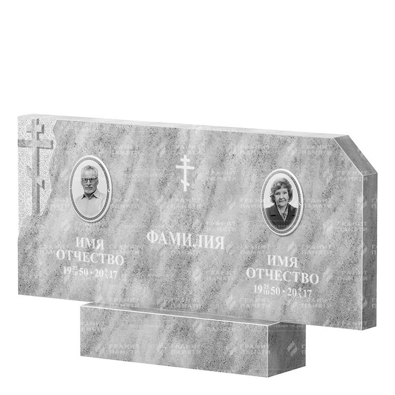 Памятники из мрамора в&nbsp;Сызрани | Двойной мраморный памятник ФМ-134