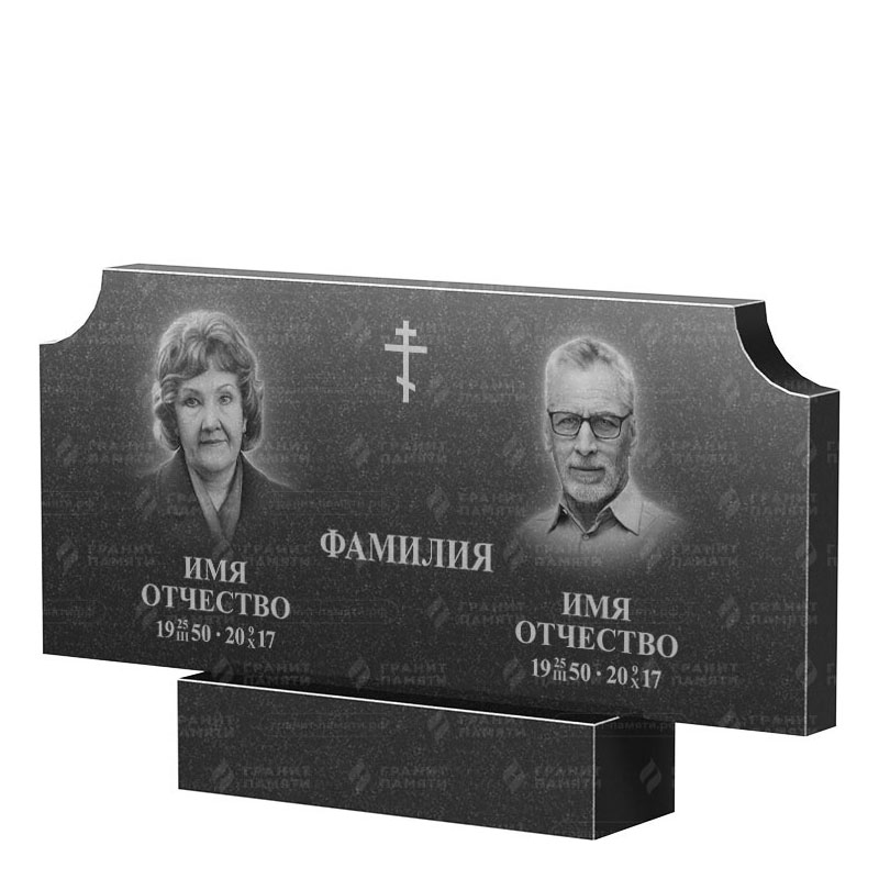 Памятники из гранита двойные в&nbsp;Сызрани | Двойной гранитный памятник ФГ-253