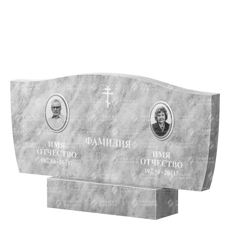 Памятники из мрамора в&nbsp;Сызрани | Двойной мраморный памятник ФМ-258