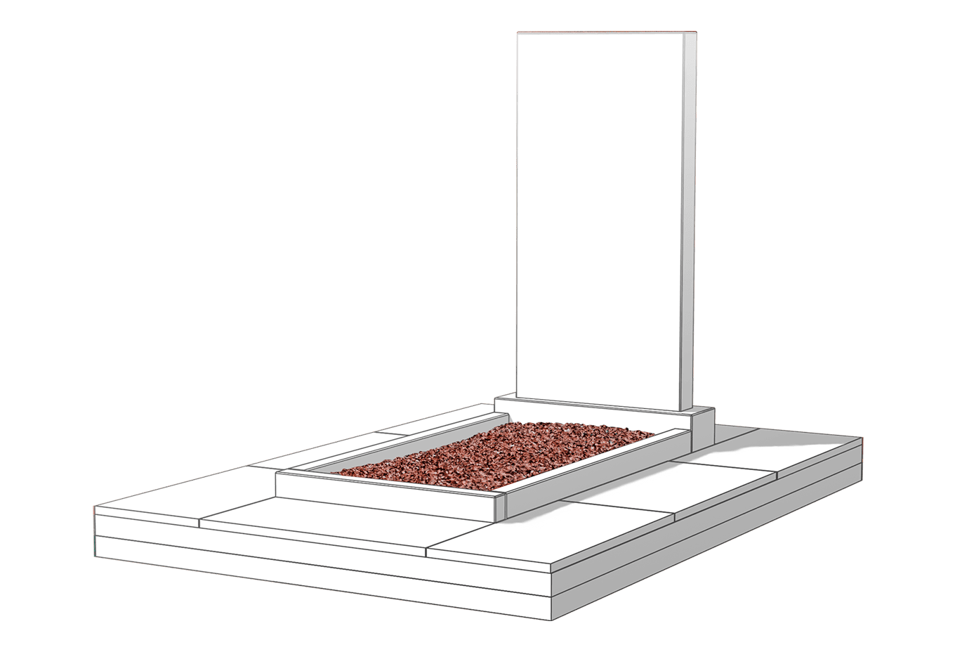 Засыпка цветника камушками в Сызрани