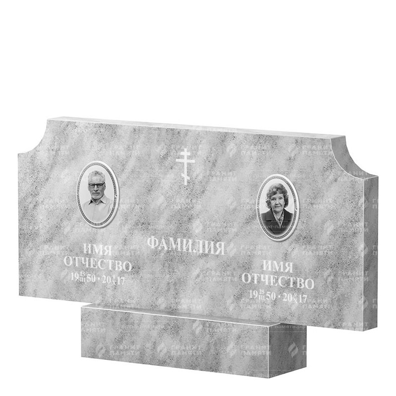 Памятники из мрамора в&nbsp;Сызрани | Двойной мраморный памятник ФМ-253
