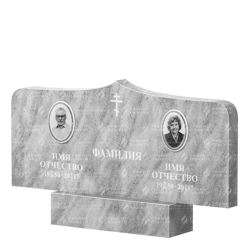 Памятники из мрамора в&nbsp;Сызрани | Двойной мраморный памятник ФМ-260