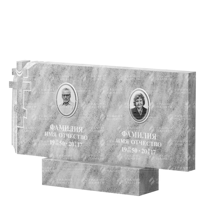 Памятники из мрамора в&nbsp;Сызрани | Двойной мраморный памятник ФМ-139