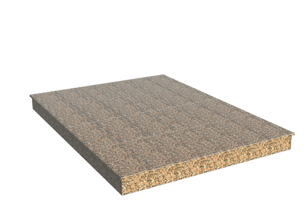 Площадки на могилу в&nbsp;Сызрани | Площадка с вертикальной (15 см) облицовкой Южно-султаевским гранитом