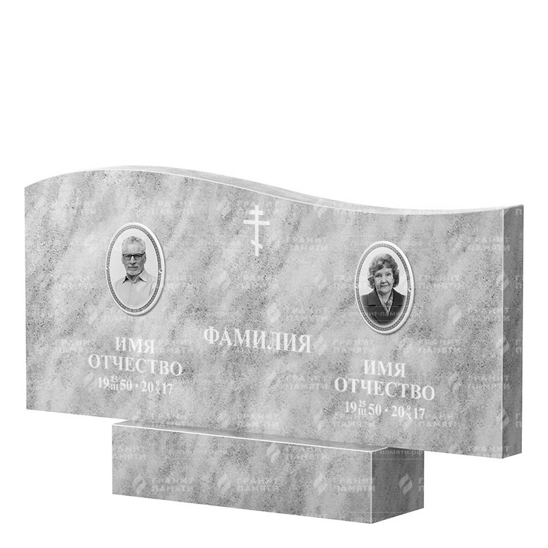Памятники из мрамора в&nbsp;Сызрани | Двойной мраморный памятник ФМ-255