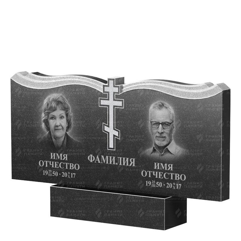 Гранитные памятники в&nbsp;Сызрани | Двойной гранитный памятник ФГ-262