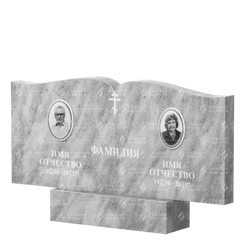 Памятники из мрамора в&nbsp;Сызрани | Двойной мраморный памятник ФМ-259