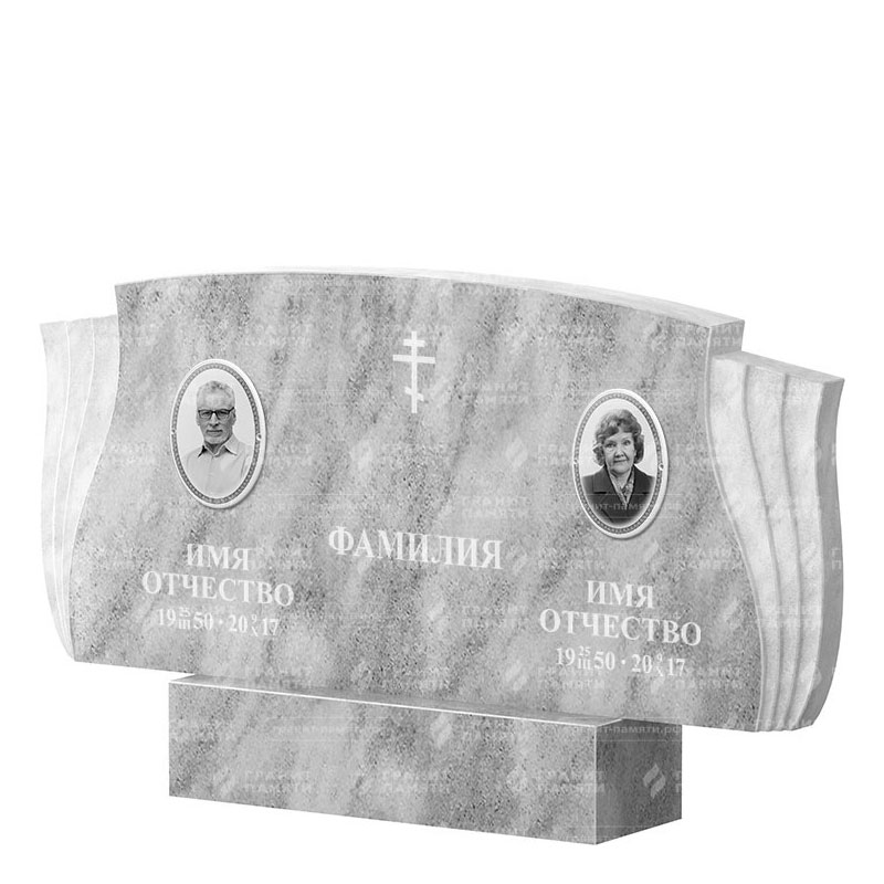 Памятники из мрамора в&nbsp;Сызрани | Двойной мраморный памятник ФМ-264