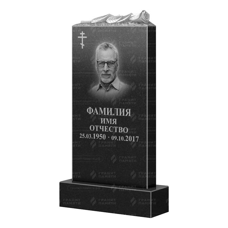 Памятники из гранита с цветами в&nbsp;Сызрани | Гранитный памятник ФГ-105