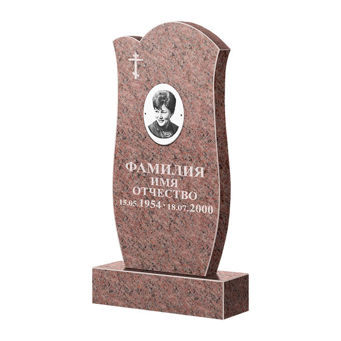 Памятники из цветного гранита в&nbsp;Сызрани | Памятник из гранита Розалия Pink ФГЦ-039
