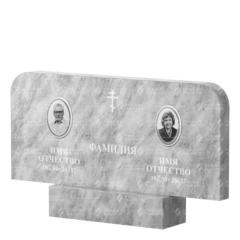 Памятники из мрамора в&nbsp;Сызрани | Двойной мраморный памятник ФМ-254