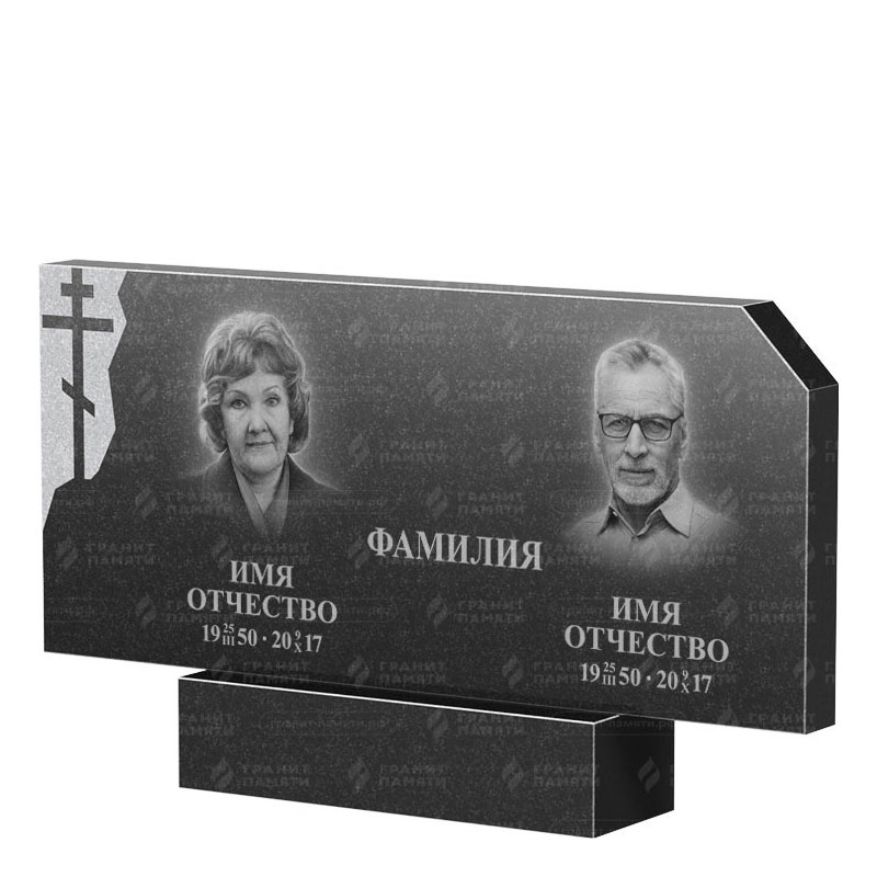 Памятники из гранита двойные в&nbsp;Сызрани | Двойной гранитный памятник ФГ-134
