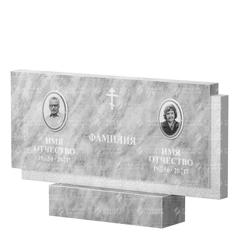 Памятники из мрамора в&nbsp;Сызрани | Двойной мраморный памятник ФМ-132