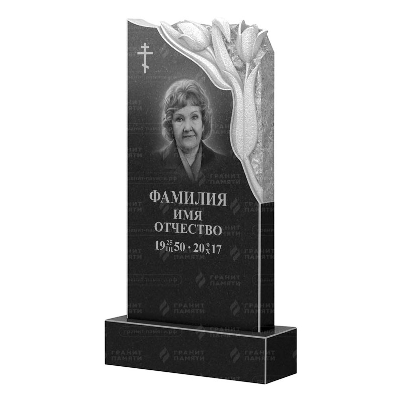 Памятники из гранита с цветами в&nbsp;Сызрани | Гранитный памятник ФГ-113